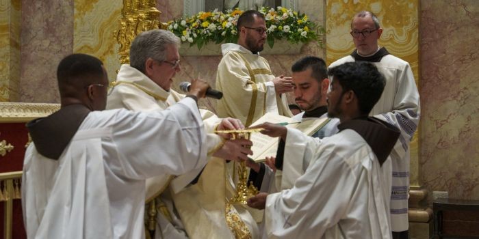 OFM Franciscan India - Friars Leo Max and Joseph Lakra Receive Ministry of Acolyte in the Holy Land