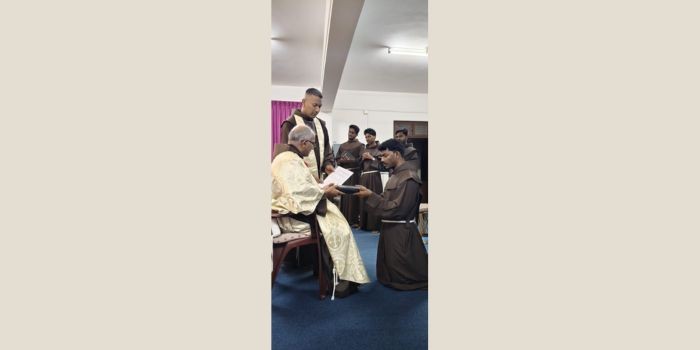 OFM Franciscan India - INSTITUTION OF THE MINISTRIES OF ACOLYTE AND LECTOR  Br. Kamal Ekka, OFM